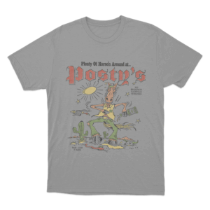 Horsen Around Postys Unisex T Shirt Grey