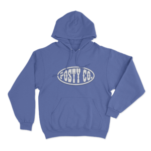Posty Co. Logo Unisex Hoodie Blue