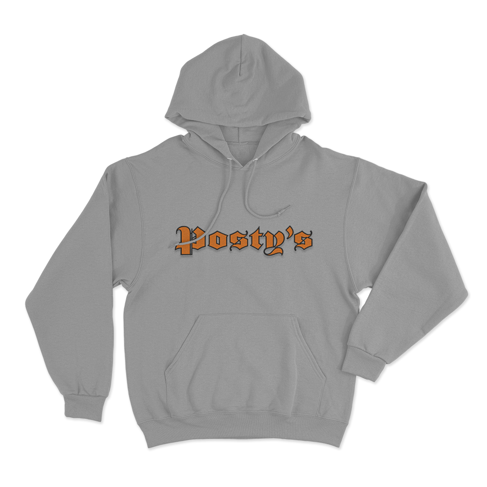 Posty's Logo Unisex Hoodie Grey Postys Logo Unisex Hoodie Grey