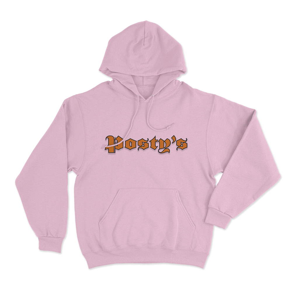 Posty's Logo Unisex Hoodie Pink Postys Logo Unisex Hoodie Pink