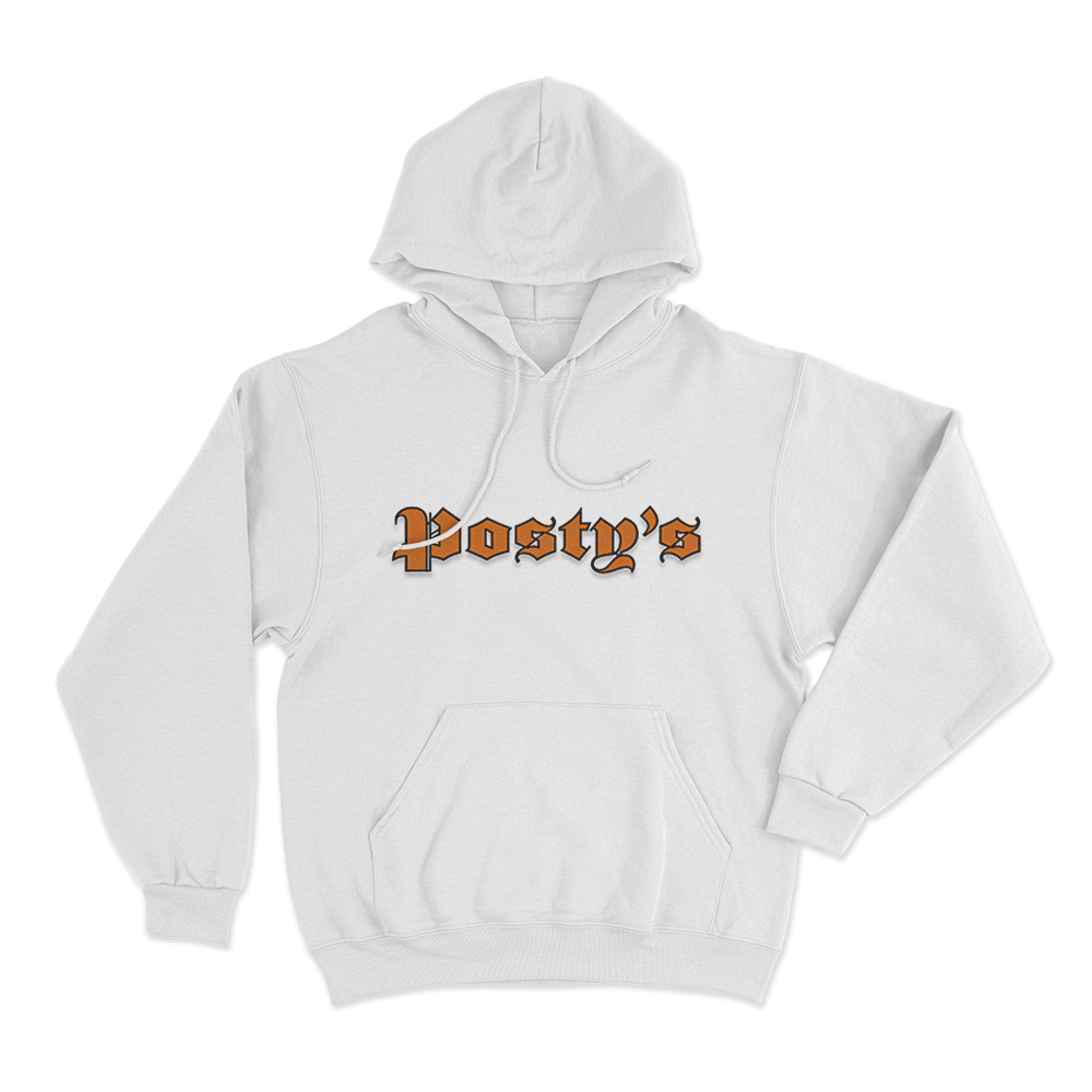 Posty's Logo Unisex Hoodie White Postys Logo Unisex Hoodie White